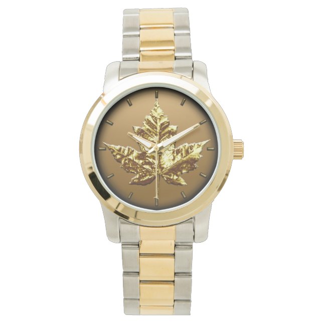 Canada Watch Gold Canada Souvenir Wrist Watches Armbanduhr (Vorderseite)