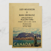 Canada Weditation Vintag Jasper Park Einladung (Vorne/Hinten)