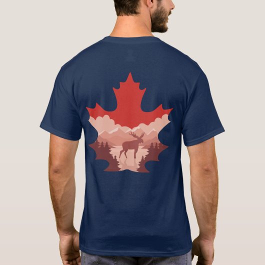 Canada Wildlife Heart Double-Sided Graphic Tee (Rückseite)