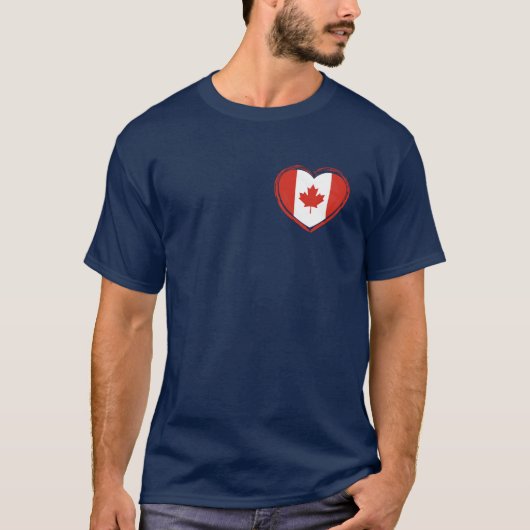 Canada Wildlife Heart Double-Sided Graphic Tee (Vorderseite)