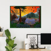 Canada Wildlife Kid's Art Posters & Prints Poster (Heimbüro)