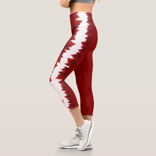 Canada Yoga Pants Canada Maple Leaf Team Pants Capri Leggings (Links)