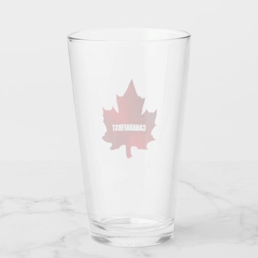 Canadafirst Red Maple Leaf Glass Glas (Rückseite)