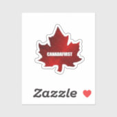Canadafirst Red Maple Leaf Sticker (klein) (Blatt)
