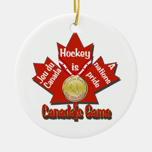 Canadas Spiel-Baum-Verzierungskreis Keramik Ornament (Vorne)