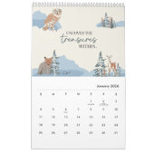 Canadian 2026 Inspiration Wörter Wasserfarbe Kunst Kalender (Jan 2026)