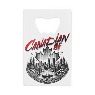 Canadian AF Landschaft Kanuapelblatt Geldbeutel Flaschenöffner