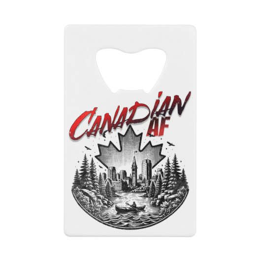 Canadian AF Landschaft Kanuapelblatt Geldbeutel Flaschenöffner (Vorderseite)