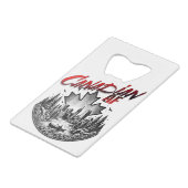 Canadian AF Landschaft Kanuapelblatt Geldbeutel Flaschenöffner (Vorderseite Schrägansicht)