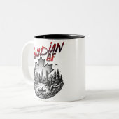 Canadian AF Landschaft Kanuapelblatt Zweifarbige Tasse (Vorderseite Links)