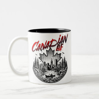 Canadian AF Landschaft Kanuapelblatt Zweifarbige Tasse