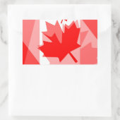 Canadian Ahornleaf überall im Style CANADA Rechteckiger Aufkleber (Tasche)
