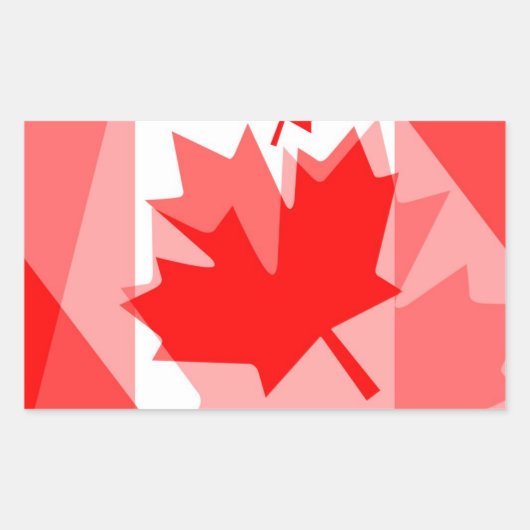 Canadian Ahornleaf überall im Style CANADA Rechteckiger Aufkleber (Vorderseite)