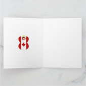 Canadian Angel Weihnachtsflagge Personalisiert Karte (Innenseite)