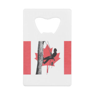 CANADIAN Arb Art Arborist Baumchirurg Chainsaw Geldbeutel Flaschenöffner