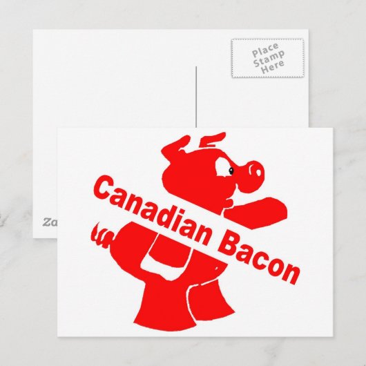 Canadian Bacon Postkarte (Vorne/Hinten)