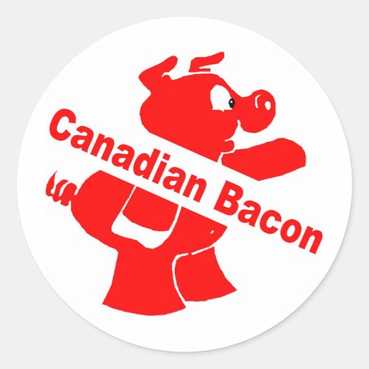 Canadian Bacon Runder Aufkleber (Vorderseite)