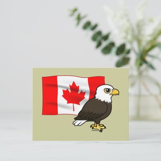Canadian Bald Eagle Postkarte (Stehend Vorderseite)