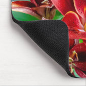 Canadian Beauty: Red Stargazer Lily Fotografy Mousepad (Ecke)