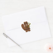 Canadian Beaver Celebrate Kanada Runder Aufkleber (Umschlag)