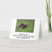 Canadian Beaver Funny Wildlife Grußkarte Karte (Rückseite)