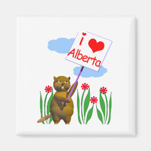 Canadian Beaver Lieben Alberta Magnet
