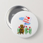 Canadian Beaver Lieben British Columbia Button (Vorne & Hinten)