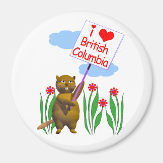 Canadian Beaver Lieben British Columbia Magnet