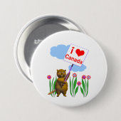 Canadian Beaver Lieben Kanada Button (Vorne & Hinten)