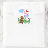 Canadian Beaver Lieben Kanada Runder Aufkleber (Tasche)
