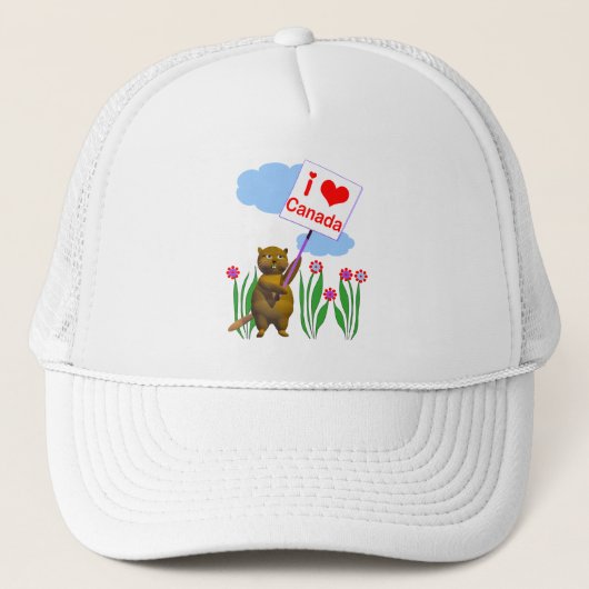 Canadian Beaver Lieben Kanada Truckerkappe (Vorderseite)