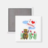 Canadian Beaver Lieben Manitoba Magnet (Vorderseite/Rückseite)