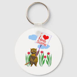 Canadian Beaver Lieben Nova Scotia Schlüsselanhänger