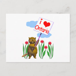 Canadian Beaver Lieben Ontario Postkarte
