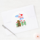 Canadian Beaver Lieben Ontario Runder Aufkleber (Umschlag)