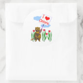 Canadian Beaver Lieben Ontario Runder Aufkleber (Tasche)