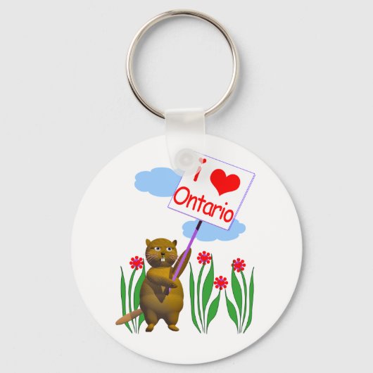 Canadian Beaver Lieben Ontario Schlüsselanhänger (Vorderseite)