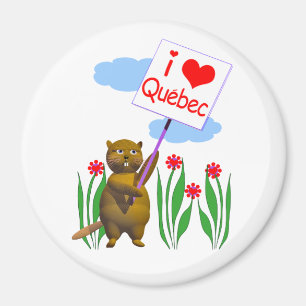 Canadian Beaver Lieben Quebec Magnet