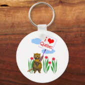 Canadian Beaver Lieben Quebec Schlüsselanhänger (Vorderseite)