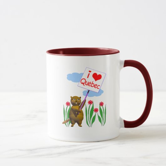 Canadian Beaver Lieben Quebec Tasse (Rechts)