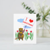Canadian Beaver Lieben Saskatchewan Postkarte (Stehend Vorderseite)