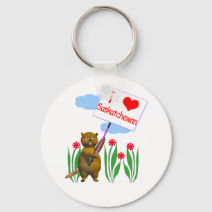 Canadian Beaver Lieben Saskatchewan Schlüsselanhänger