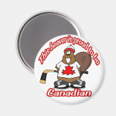 Canadian Beaver Magnet (Vorderseite/Rückseite)
