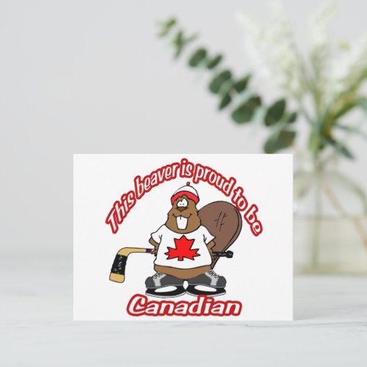 Canadian Beaver Postcard Postkarte (Stehend Vorderseite)