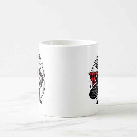 Canadian Beaver Superhero Kaffeetasse (Mittel)