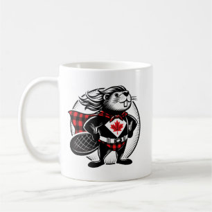 Canadian Beaver Superhero Kaffeetasse