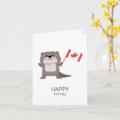 Canadian Birthday Card - Happy Birthday Karte (Gelbe Blume)