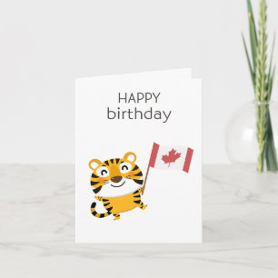 Canadian Birthday Card - Happy Birthday Karte