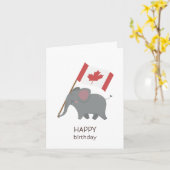 Canadian Birthday Card - Happy Birthday Karte (Gelbe Blume)