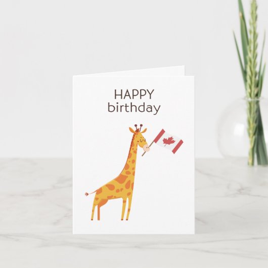 Canadian Birthday Card - Happy Birthday Karte (Vorderseite)